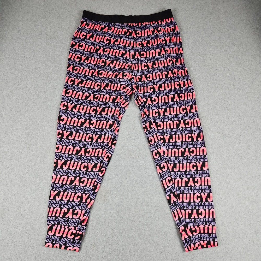 Juicy Couture Sleepwear Pants Womens Medium Multi Allover Print Elastic Waist